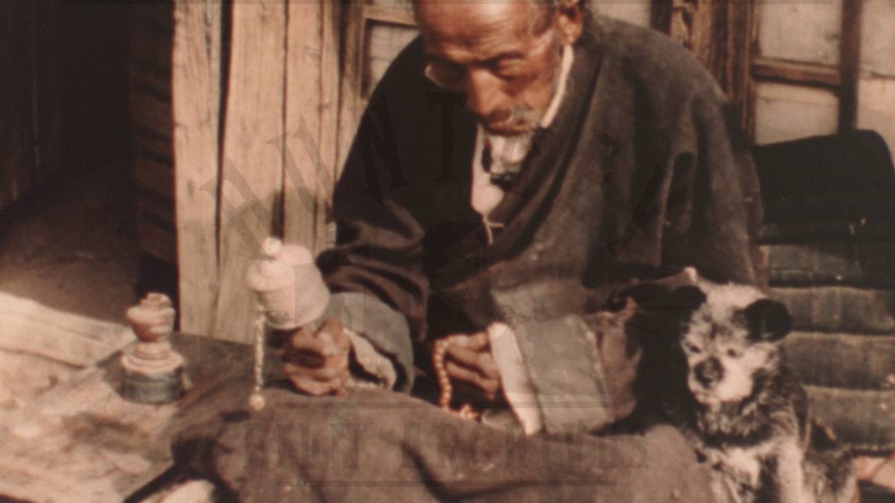 footage of chernobyl Using a Prayer Wheel, 1940's - Film 96732