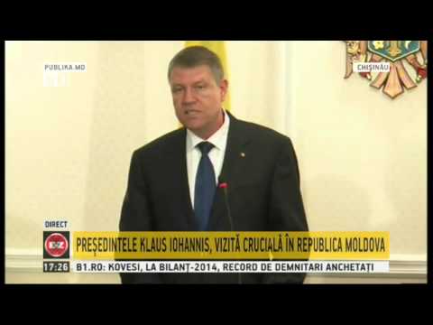 Klaus Iohannis, in vizita la Chisinau