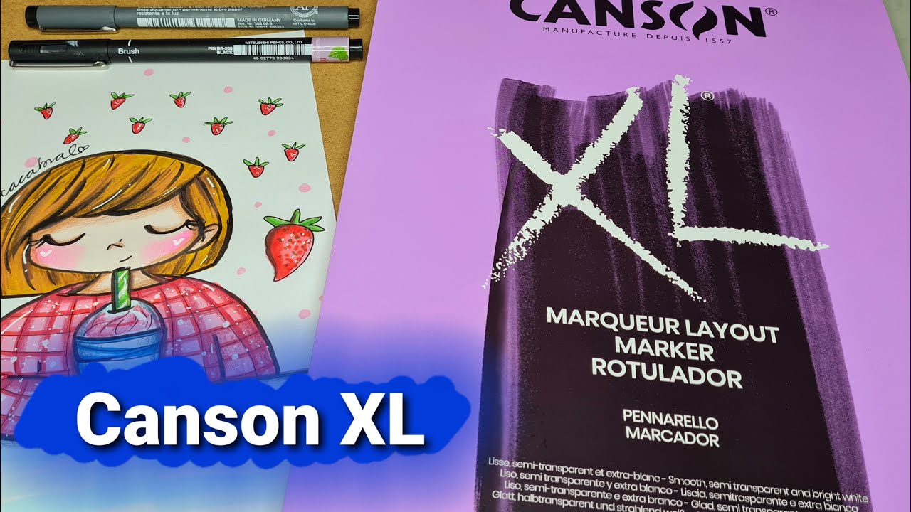 Testando e desenhando com Canson XL Marker