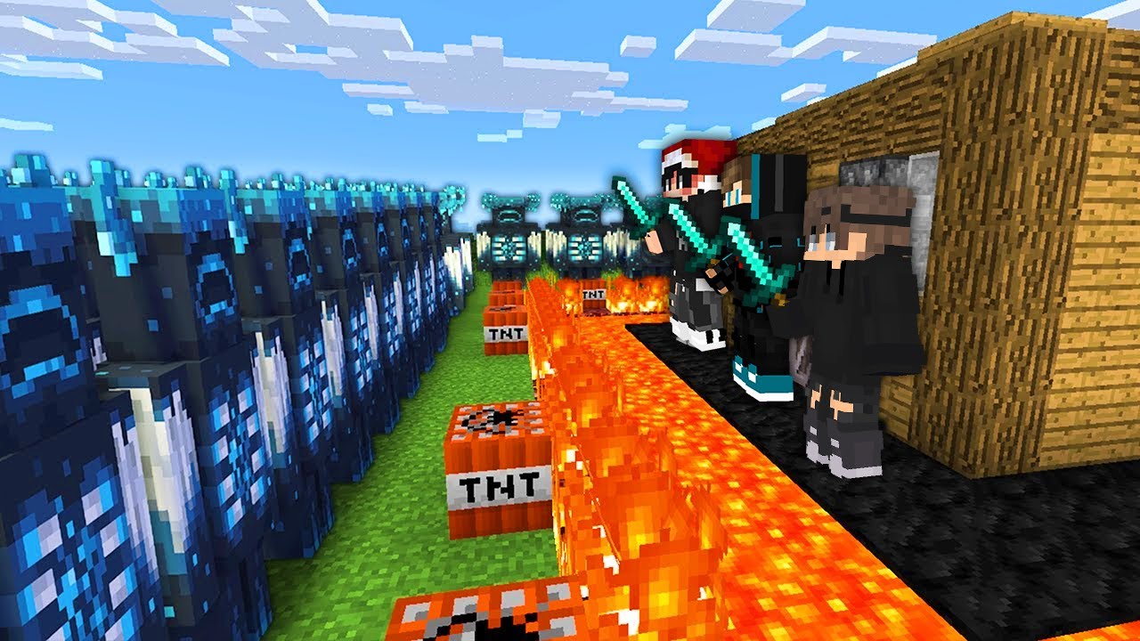 ماين كرافت : حماية البيت من 100 واردن !!؟