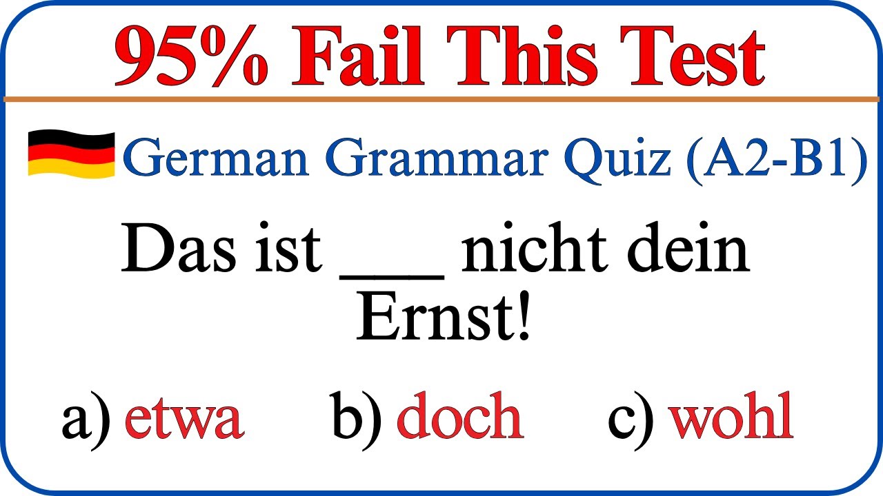 Deutschtest A2-B1 | Wie gut ist dein Deutsch wirklich? 🧐 - YouTube