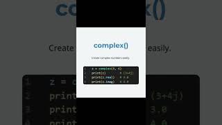 complex number in python #pythonprogramming #pythonfunctions