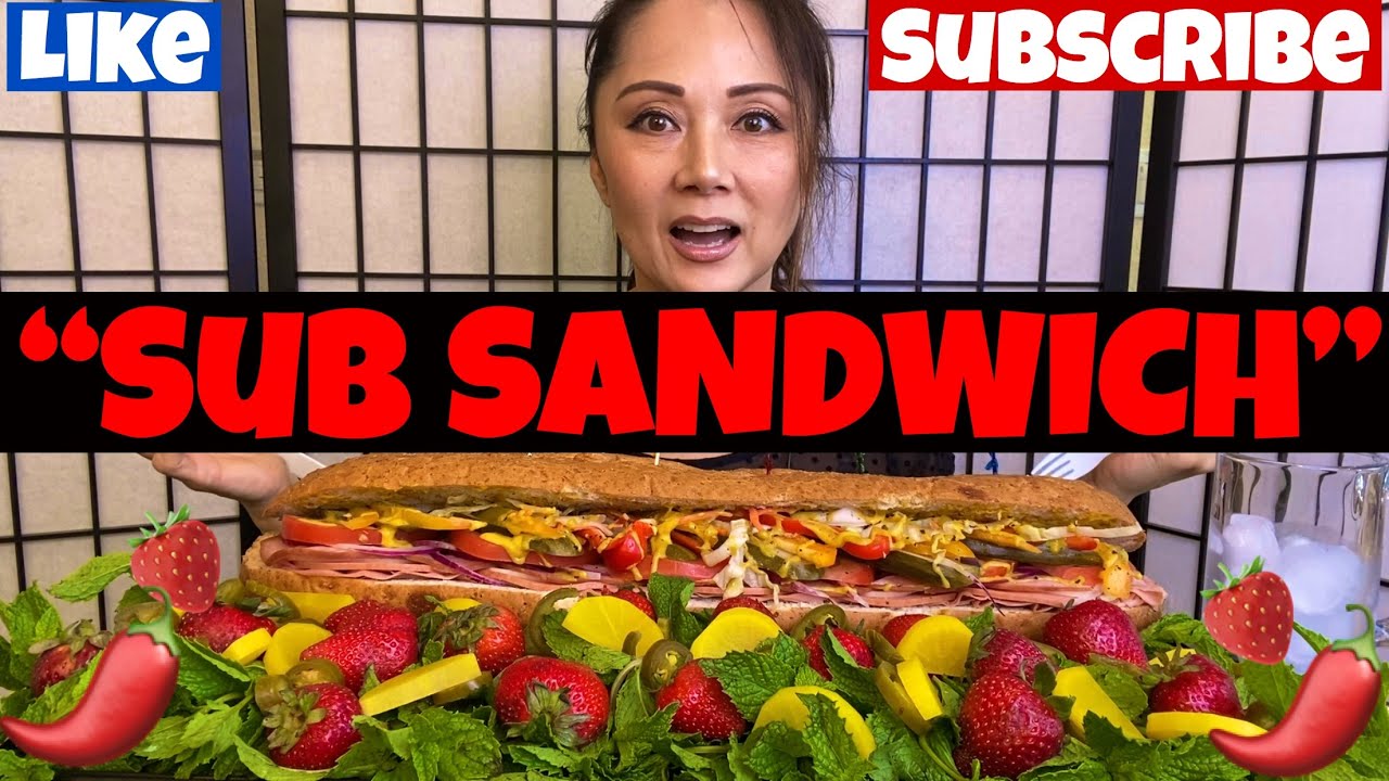 HOW TO MAKE A “GIGANTIC SUB SANDWICH!” LOADED BIG BITES SANDWICH! ASMR