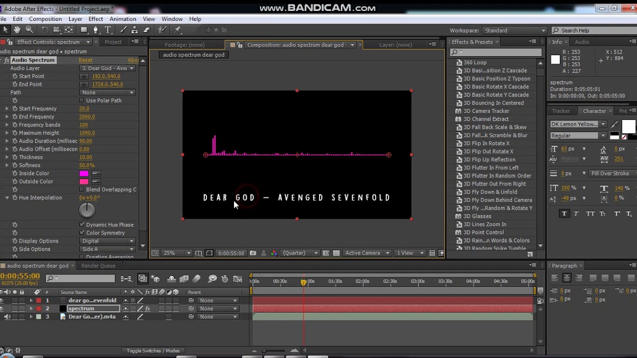 3 Langkah membuat Audio Spectrum menggunakan After Effects ...