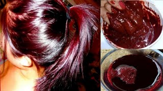 Burgundy Hair Color At Home| Natural Hair Colour At Home| ColoringHair hennaforhair hairgrowth