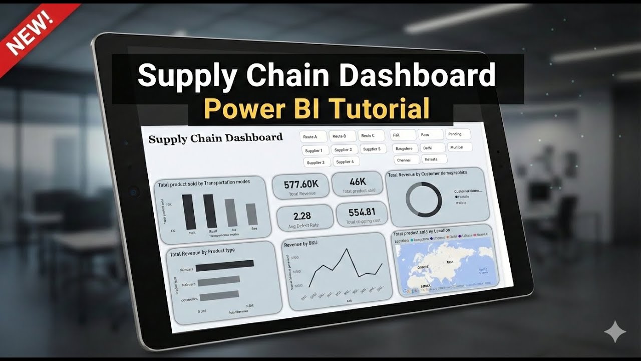 Supply Chain Dashboard in Power BI | End-to-End Logistics & Revenue Analysis