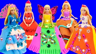 DIY Making Dresses out of Clay for Barbie Mini Dolls