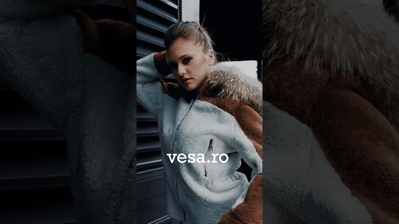 Jacheta din blana naturala miel si blana raton pentru femei A&A Vesa