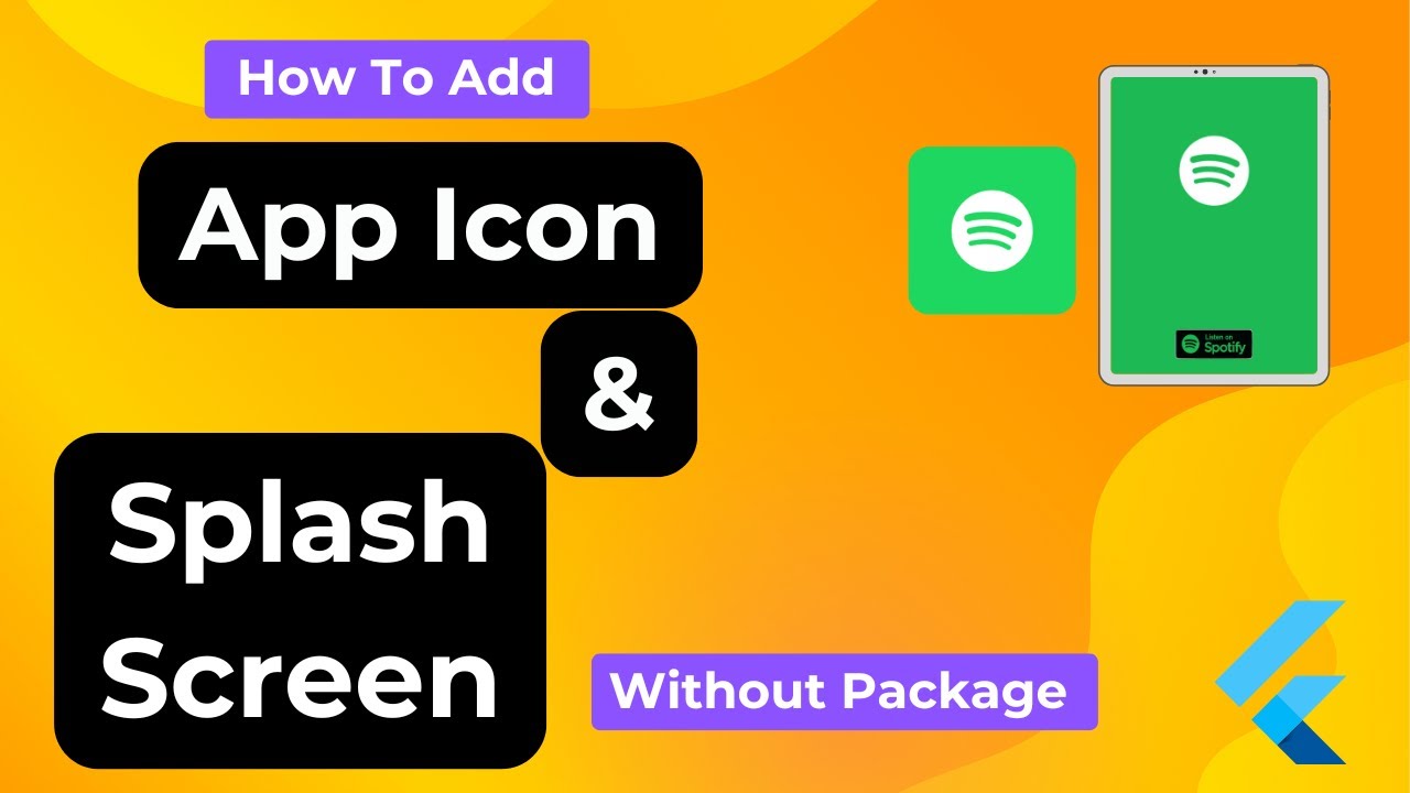 App Icon And Splash Screen In Flutter Without Packages - YouTube
