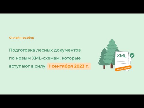 Подготовка лесных документов по новым XML-схемам, которые вступают в силу 1 сентября 2023 г.