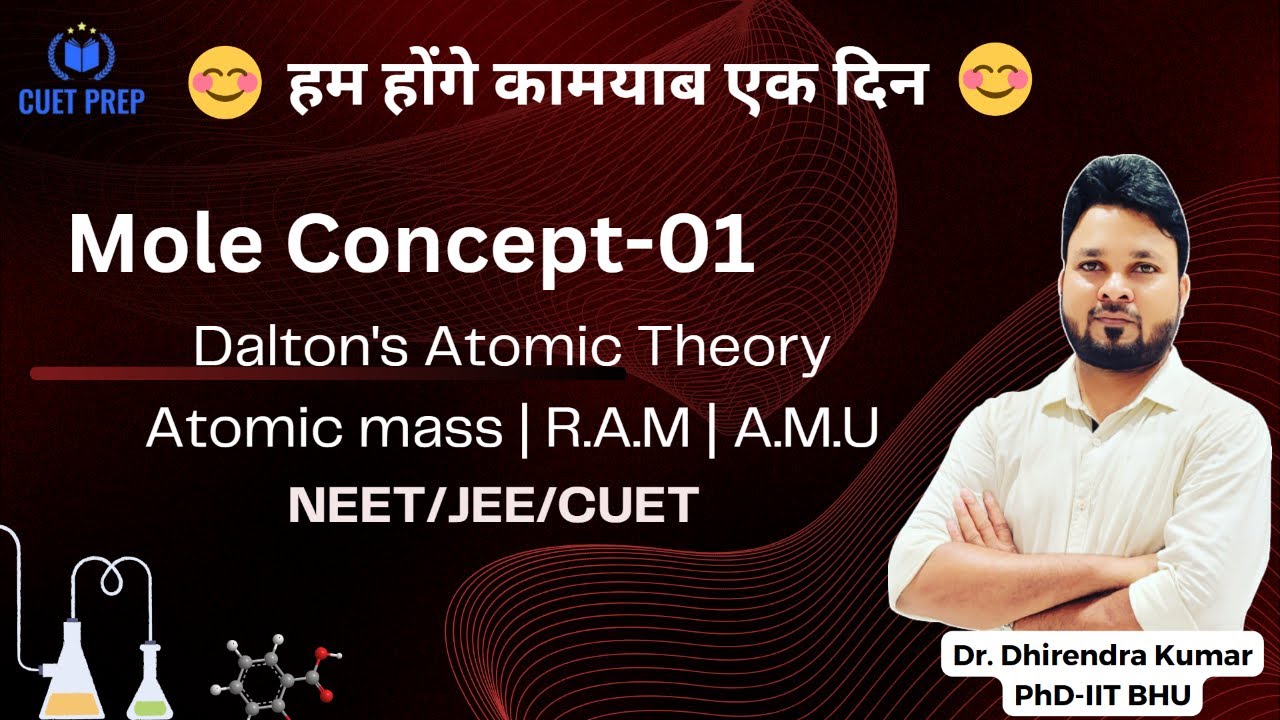Relative Atomic mass Atomic mass Unit Value of 1amu Dalton's Atomic Theory Mole Concept01