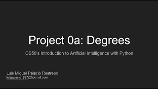 Project 0a: Degrees - CS50's Introduction to Artificial Intelligence with Python