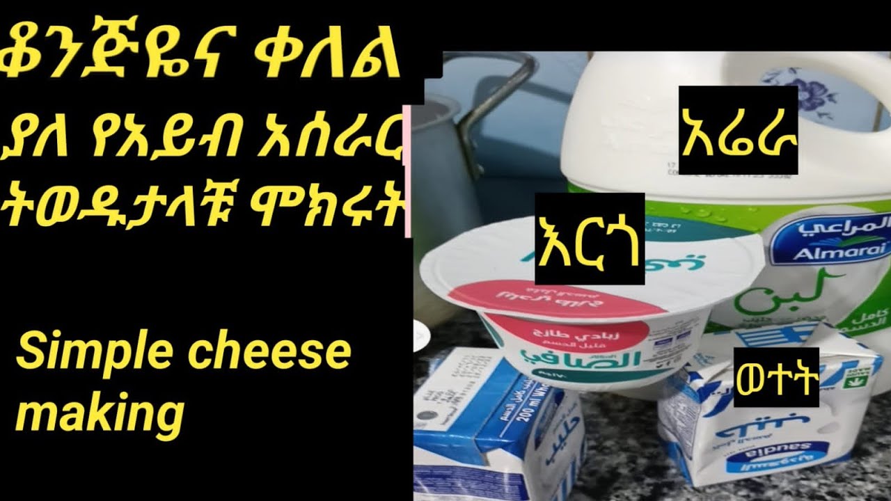 ምርጥ ቀለል ያለ ለፆም መግብያ የተሰራ አይብ ሞክሩት Best cheese making YouTube