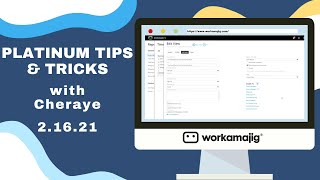 Workamajig Platinum Tips & Tricks