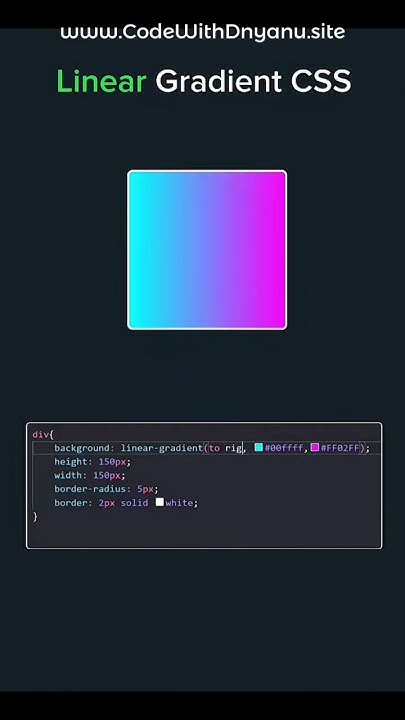 A Next-Level visualization to master Linear Gradients in CSS - YouTube