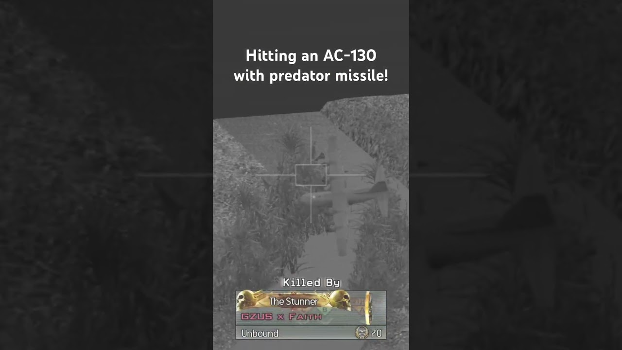Hitting AC-130 with Predator Missile MW2