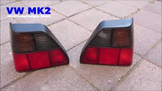 VW Golf 2 Mk2 GTI 16V G60 Hella Smoked/Red Tail Light