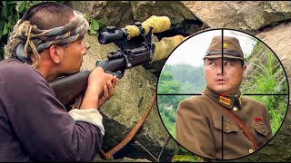 The sniper aimed at a Japanese officer who was peeing.