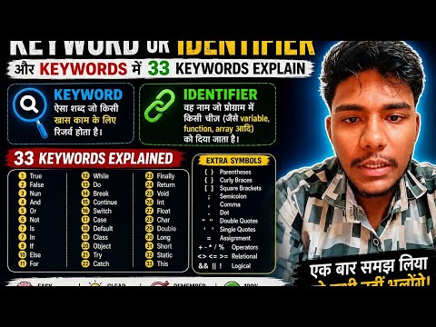 Python Keywords and  Identifiers 🔥 | Day 4 Python Course | Beginners Guide #python