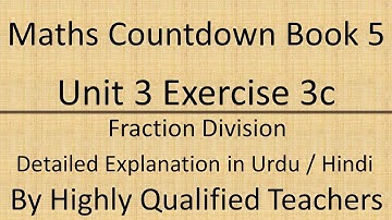 Maths Countdown Book 5. Unit 3 Exercise 3c. In Urdu / Hindi by Highly Qualified Teachers