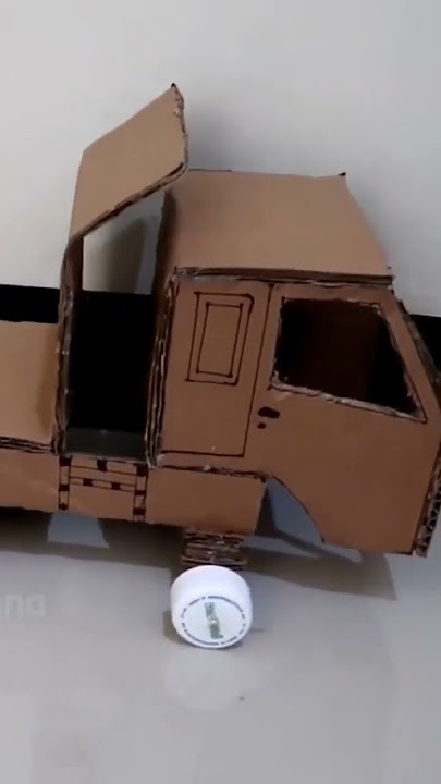 Membuat Miniatur Mobil Truk Oleng Dari Kardus Bekas