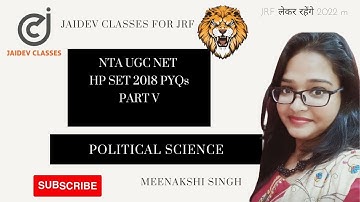 NTA UGC NET 2022  I HP SET 2018 QUESTIONS PART - 5 I Meenakshi Singh