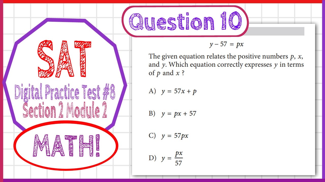 SAT Prep - Equation in Terms of a Variable