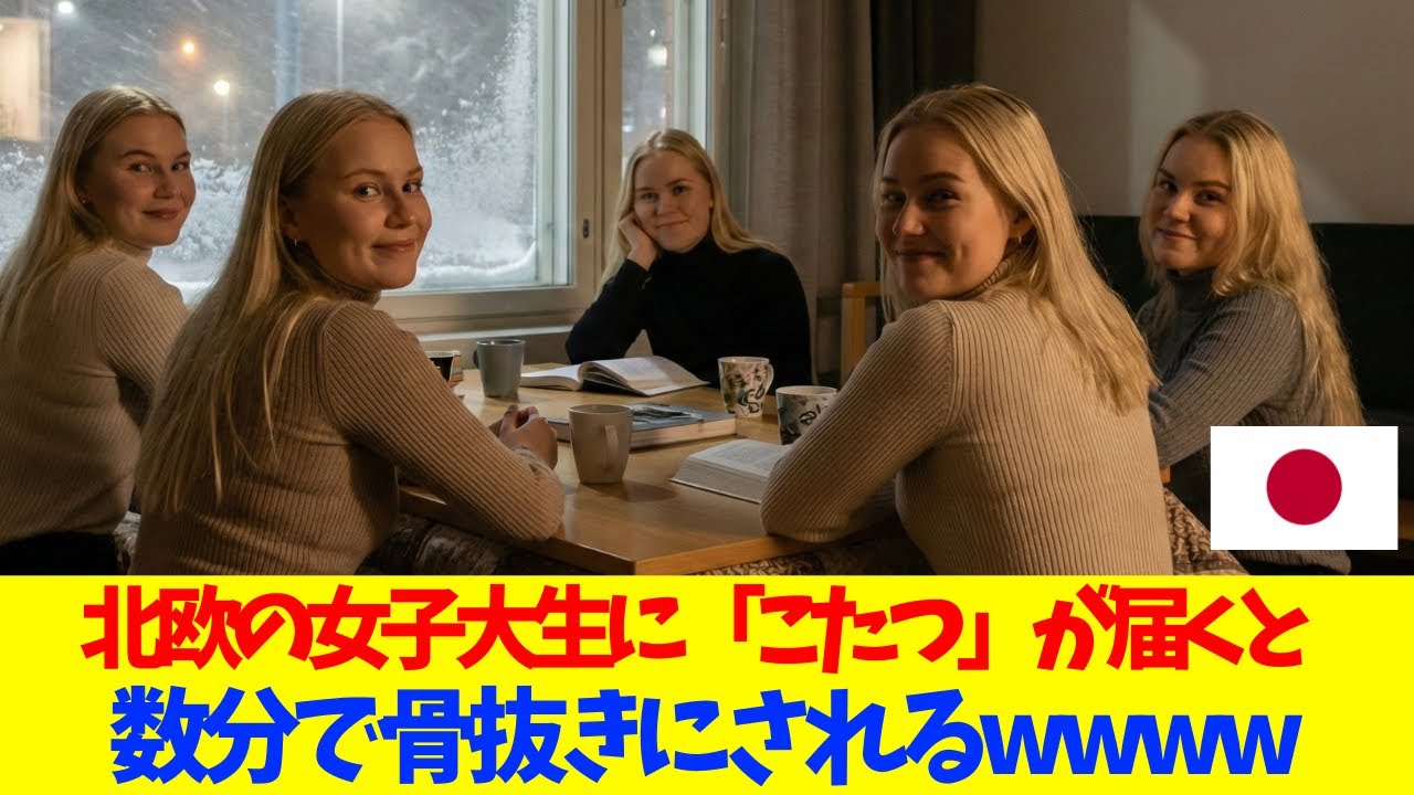 【海外の反応】こたつをフィンランドの女子大寮に導入した結果、現地男子が絶句
