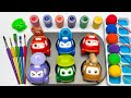 Oddly Satisfying Video: Mixing All Rainbow Lollipops & Robot Cars with Glittery Slime | Cutting ASMR