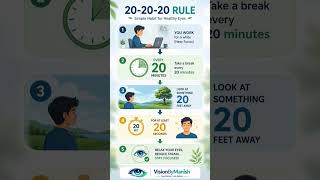 20-20 rule for healthy eyes. #optometry #facts #eyecare #eyehealth #visionbymanish #eyewellness