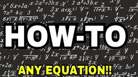How to Solve EXTREMELY ADVANCED Math Equations!