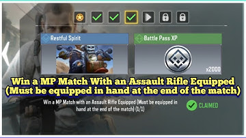 COD Win a MP Match With an Assault Rifle Equipped (Must be equipped in hand at the end of the match)