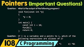 Pointers (Important Questions)
