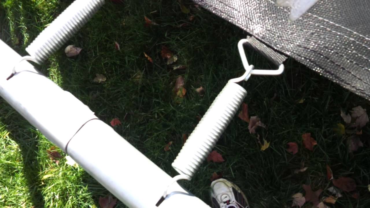 How to remove trampoline springs - YouTube