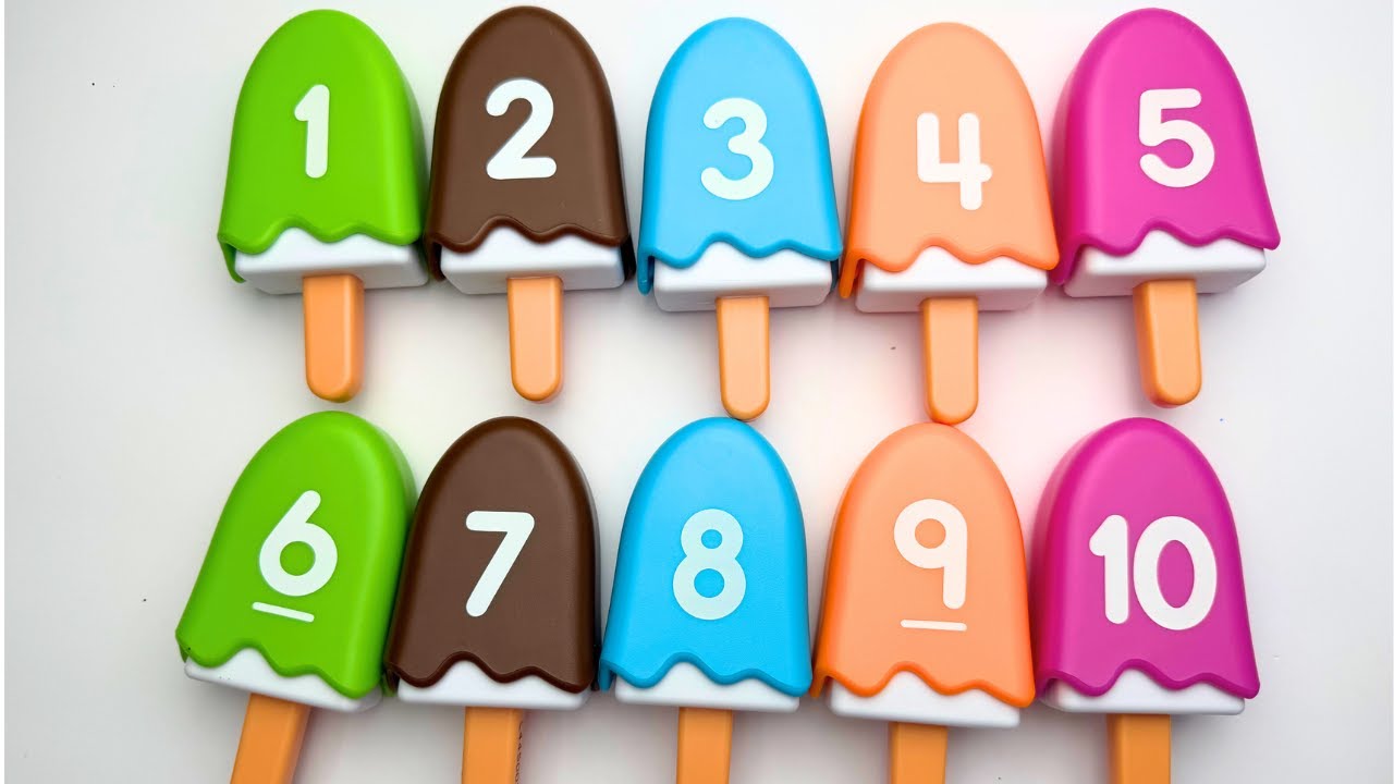 Давайте посчитаем до 10 🍦 | Считаем точки и цифры для малышей