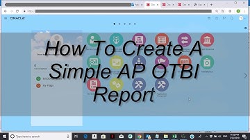 How to create a simple AP OTBI report
