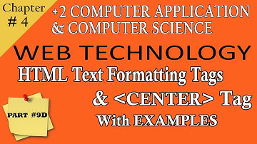 HTML Text Formatting Tags|Web Technology|Plus Two Computer Applications|Plus Two Computer Science