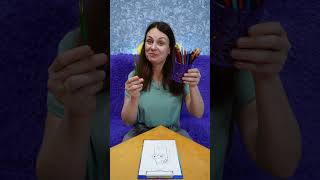 How to draw Hello Kitty Among Us with magic watercolor pencils #shorts