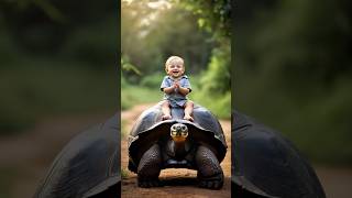Baby Turtle Adventure Riding A Giant Shell & Sharing Ice Cream