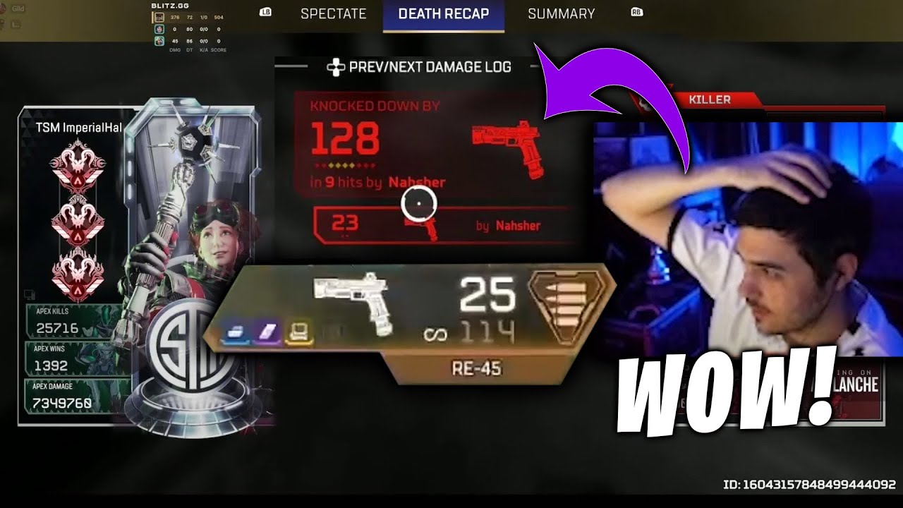 TSM ImperialHal gets one clipped by RE-45, then tries using this gun in Ranked