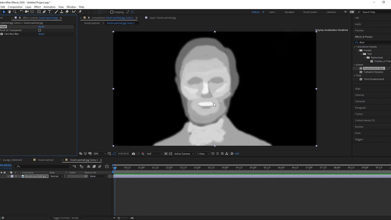After Effects - Intermediate - Displacement Map Adjustment Layers - YouTube