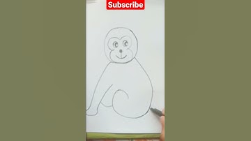 3 3 3 = monkey🐒, How to draw monkey 🐒 #drawing #draw #shorts #art