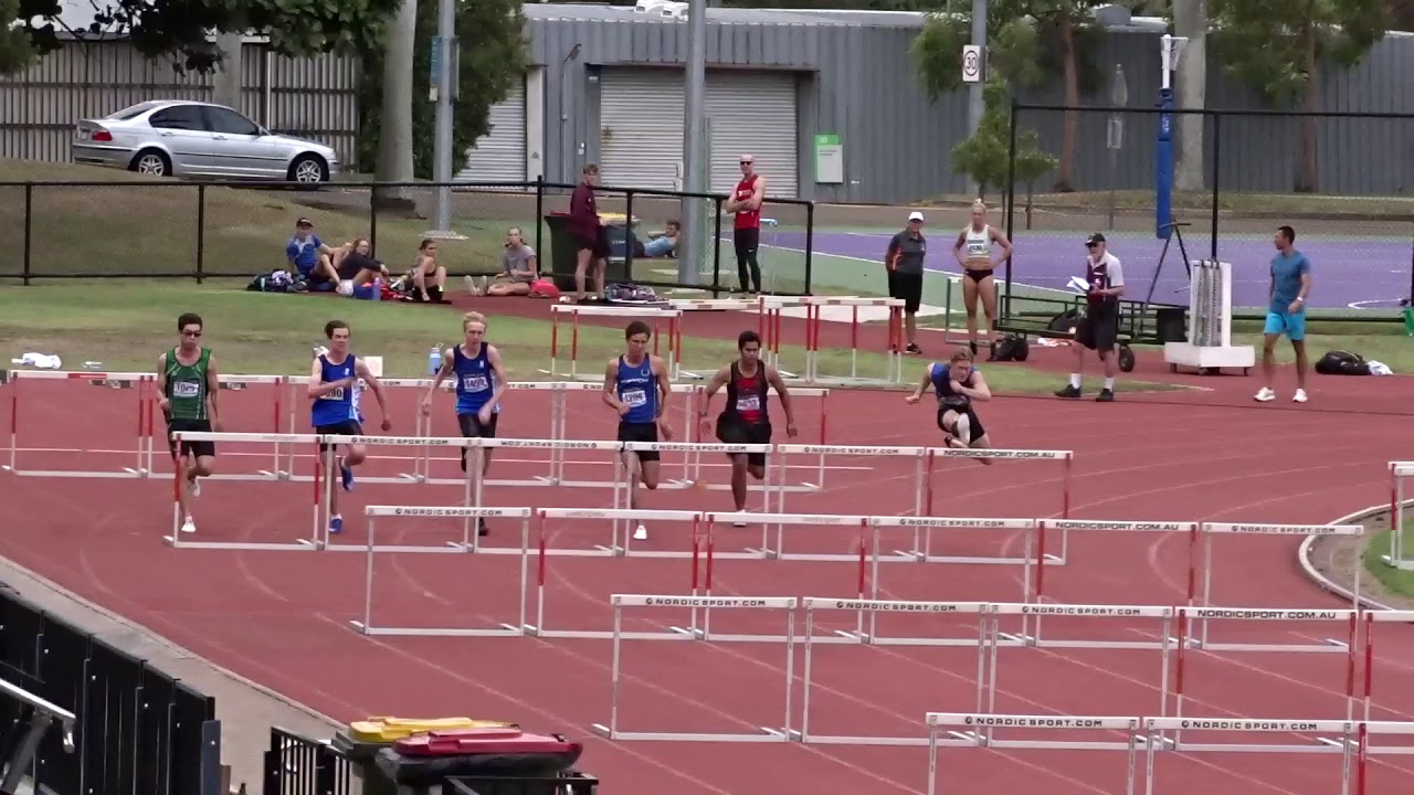 Ht2. 110m Hurdles Men 91.4cm, Chilla Porter Shield, UQ, Brisbane 2/03/2019