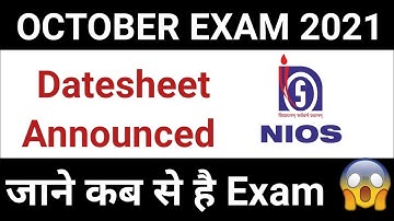 #Nios date sheet 2021 October released || nios latest news | nios latest news today |#saminaclasses