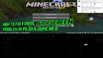 HOW TO FIX FABRIC BLACK SCREEN PROBLEM IN POJAVLAUNCHER