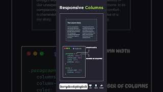 📐 Responsive Columns in CSS3! 💻✨ | Create Flexible Layouts in 60 Seconds||#shorts #responsivedesign