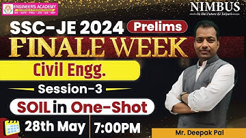 Complete Soil Marathon For SSC JE 2024 Prelims Civil Engineering Aspirants | Soil In One Shot #sscje