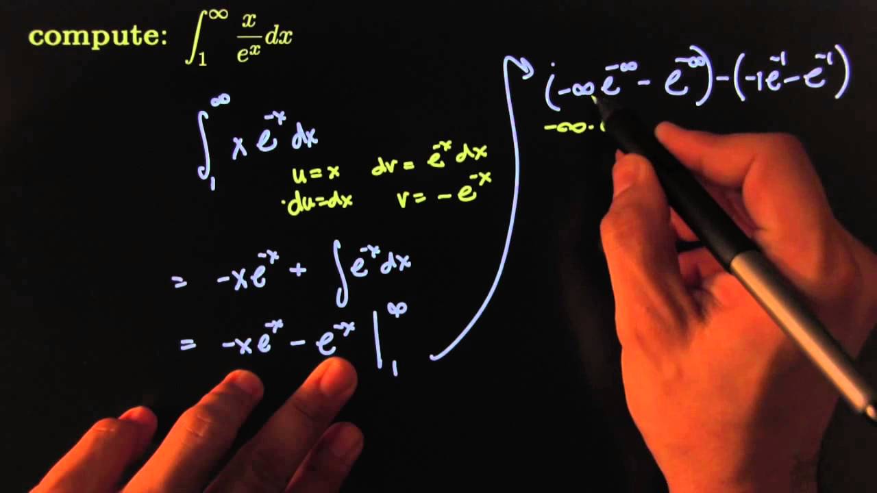 integrate x e^x from 1 to infinity YouTube