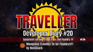 Famous MgT2e FoundryVTT Dev Diary #20 Profile