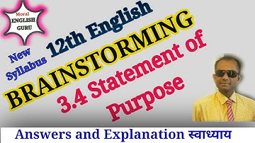12th English brainstorming 3.4 Statement of Purpose